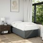 Cama box spring con colchón tela gris oscuro 90x190 cm en Camas y somieres | Comprar online en Foro24