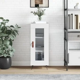 Hochglanzweißes Sperrholz-Sideboard 34,5 x 34 x 90 cm von vidaXL, Sideboards - Ref: Foro24-828766, Preis: 62,15 €, Rabatt: %
