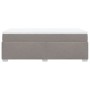 Cama box spring con colchón tela gris taupe 90x190 cm