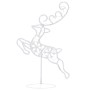 Renos voladores y trineo blanco cálido 260x21x87 cm