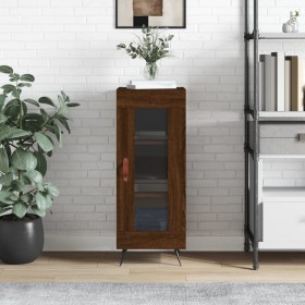 Oak brown engineered wood sideboard 34.5x34x90 cm by vidaXL, Sideboards - Ref: Foro24-828771, Price: 62,71 €, Discount: %