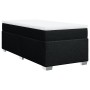 Cama box spring con colchón tela negro 90x200 cm