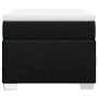 Cama box spring con colchón tela negro 90x200 cm
