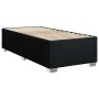 Cama box spring con colchón tela negro 90x200 cm