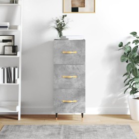 Concrete gray plywood sideboard 34.5x34x90 cm by vidaXL, Sideboards - Ref: Foro24-828584, Price: 67,98 €, Discount: %