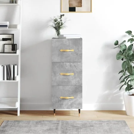 Betongraues Sperrholz-Sideboard 34,5 x 34 x 90 cm von vidaXL, Sideboards - Ref: Foro24-828584, Preis: 67,14 €, Rabatt: %