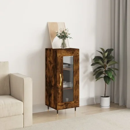 Engineered wood smoked oak sideboard 34.5x34x90 cm by vidaXL, Sideboards - Ref: Foro24-828777, Price: 55,89 €, Discount: %