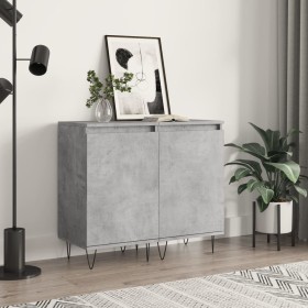 Aparadores 2 uds madera de ingeniería gris hormigón 40x35x70 cm de vidaXL, Aparadores - Ref: Foro24-831061, Precio: 60,88 €, ...
