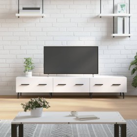 Holzwerkstoff TV-Möbel weiß glänzend 150x36x30 cm von vidaXL, TV-Möbel - Ref: Foro24-829166, Preis: 105,40 €, Rabatt: %