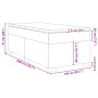 Cama box spring con colchón tela negro 100x200 cm