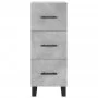 Gray concrete plywood sideboard 34.5x34x90 cm by vidaXL, Sideboards - Ref: Foro24-828632, Price: 77,84 €, Discount: %