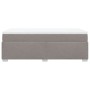 Cama box spring con colchón tela gris taupe 100x200 cm