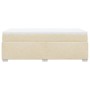 Cama box spring con colchón tela color crema 100x200 cm