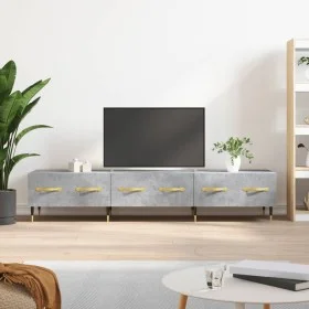 Concrete gray engineered wood TV cabinet 150x36x30 cm by vidaXL, TV Furniture - Ref: Foro24-829136, Price: 85,58 €, Discount: %