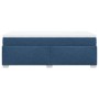 Cama box spring con colchón tela azul 100x200 cm