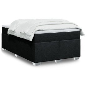 Cama box spring con colchón tela negro 120x190 cm en Camas y somieres | Comprar online en Foro24
