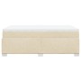 Cama box spring con colchón tela color crema 120x190 cm