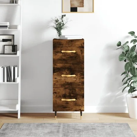 Sideboard aus geräuchertem Eichenholzwerkstoff, 34,5 x 34 x 90 cm von vidaXL, Sideboards - Ref: Foro24-828585, Preis: 67,25 €...