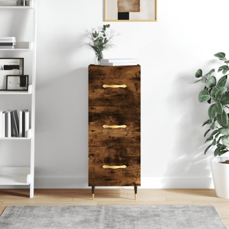 Sideboard aus geräuchertem Eichenholzwerkstoff, 34,5 x 34 x 90 cm von vidaXL, Sideboards - Ref: Foro24-828585, Preis: 68,11 €...