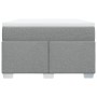 Cama box spring con colchón tela gris claro 120x200 cm