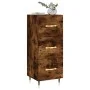 Sideboard aus geräuchertem Eichenholzwerkstoff, 34,5 x 34 x 90 cm von vidaXL, Sideboards - Ref: Foro24-828585, Preis: 67,25 €...