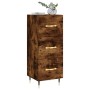 Sideboard aus geräuchertem Eichenholzwerkstoff, 34,5 x 34 x 90 cm von vidaXL, Sideboards - Ref: Foro24-828585, Preis: 68,11 €...