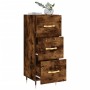 Sideboard aus geräuchertem Eichenholzwerkstoff, 34,5 x 34 x 90 cm von vidaXL, Sideboards - Ref: Foro24-828585, Preis: 68,11 €...