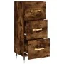 Sideboard aus geräuchertem Eichenholzwerkstoff, 34,5 x 34 x 90 cm von vidaXL, Sideboards - Ref: Foro24-828585, Preis: 67,25 €...