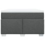 Cama box spring con colchón tela gris oscuro 120x200 cm