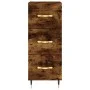 Sideboard aus geräuchertem Eichenholzwerkstoff, 34,5 x 34 x 90 cm von vidaXL, Sideboards - Ref: Foro24-828585, Preis: 67,25 €...