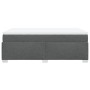 Cama box spring con colchón tela gris oscuro 120x200 cm