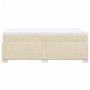 Cama box spring con colchón tela color crema 120x200 cm