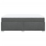 Cama box spring con colchón tela gris oscuro 140x200 cm