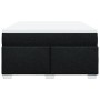 Cama box spring con colchón tela negro 140x200 cm
