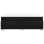 Cama box spring con colchón tela negro 140x200 cm