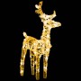 Reno y trineo adorno navideño 160 LEDs acrílico 130 cm