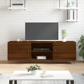 Brown oak engineered wood TV cabinet 150x30x50 cm by vidaXL, TV Furniture - Ref: Foro24-829099, Price: 96,80 €, Discount: %