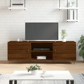Brown oak engineered wood TV cabinet 150x30x50 cm by vidaXL, TV Furniture - Ref: Foro24-829099, Price: 95,26 €, Discount: %