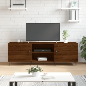 Mueble de TV madera de ingeniería roble marrón 150x30x50 cm