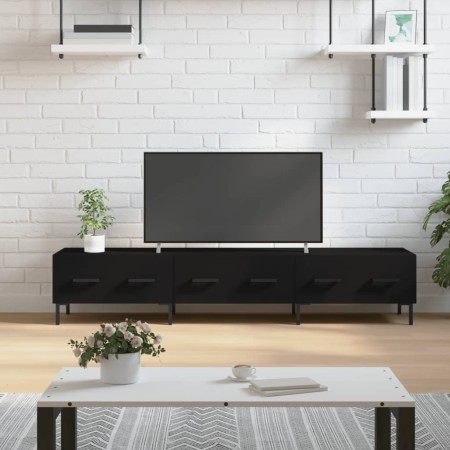 Schwarzer TV-Schrank aus Holzwerkstoff, 150 x 36 x 30 cm von vidaXL, TV-Möbel - Ref: Foro24-829157, Preis: 121,41 €, Rabatt: %