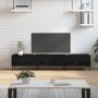 Mueble de TV madera de ingeniería negro 150x36x30 cm de vidaXL, Muebles TV - Ref: Foro24-829157, Precio: 121,41 €, Descuento: %