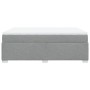 Cama box spring con colchón tela gris claro 160x200 cm
