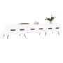 Mueble de TV madera de ingeniería blanco brillo 150x36x30 cm de vidaXL, Muebles TV - Ref: Foro24-829126, Precio: 95,47 €