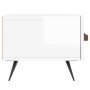 Mueble de TV madera de ingeniería blanco brillo 150x36x30 cm de vidaXL, Muebles TV - Ref: Foro24-829126, Precio: 95,47 €