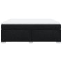 Cama box spring con colchón tela negro 180x200 cm