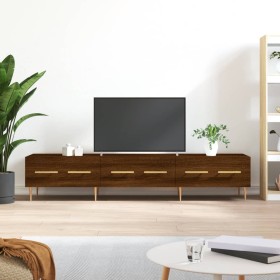 Mueble de TV madera de ingeniería roble marrón 150x36x30 cm