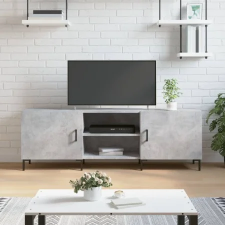Betongrauer TV-Schrank aus Holzwerkstoff, 150 x 30 x 50 cm von vidaXL, TV-Möbel - Ref: Foro24-829104, Preis: 91,04 €, Rabatt: %