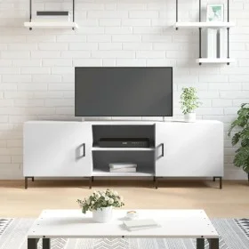 White engineered wood TV cabinet 150x30x50 cm by vidaXL, TV Furniture - Ref: Foro24-829100, Price: 103,71 €, Discount: %