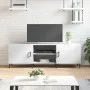 Weißer TV-Schrank aus Holzwerkstoff, 150 x 30 x 50 cm von vidaXL, TV-Möbel - Ref: Foro24-829100, Preis: 104,13 €, Rabatt: %