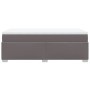 Cama box spring con colchón cuero sintético gris 80x200 cm